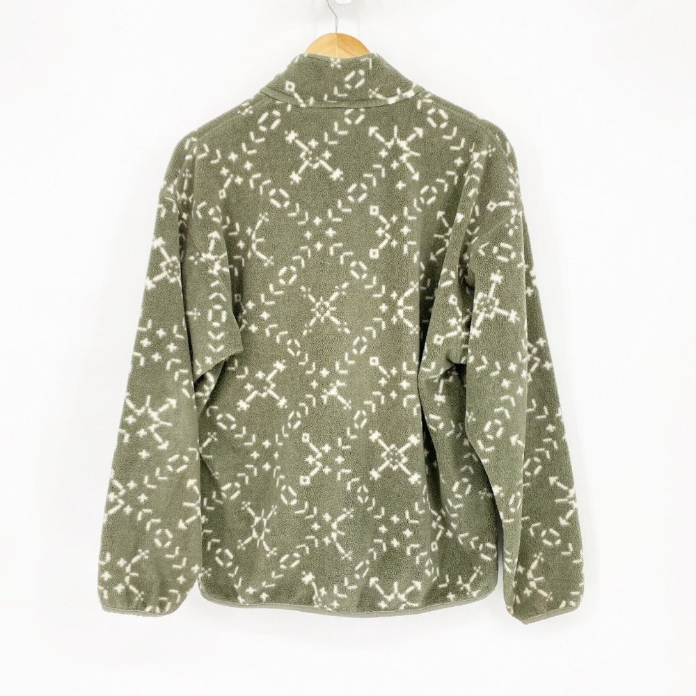 Patagonia Vintage 1994 Snow Chaparral Green Aztec Snap T Fleece Jacket Size L - Picture 2 of 6